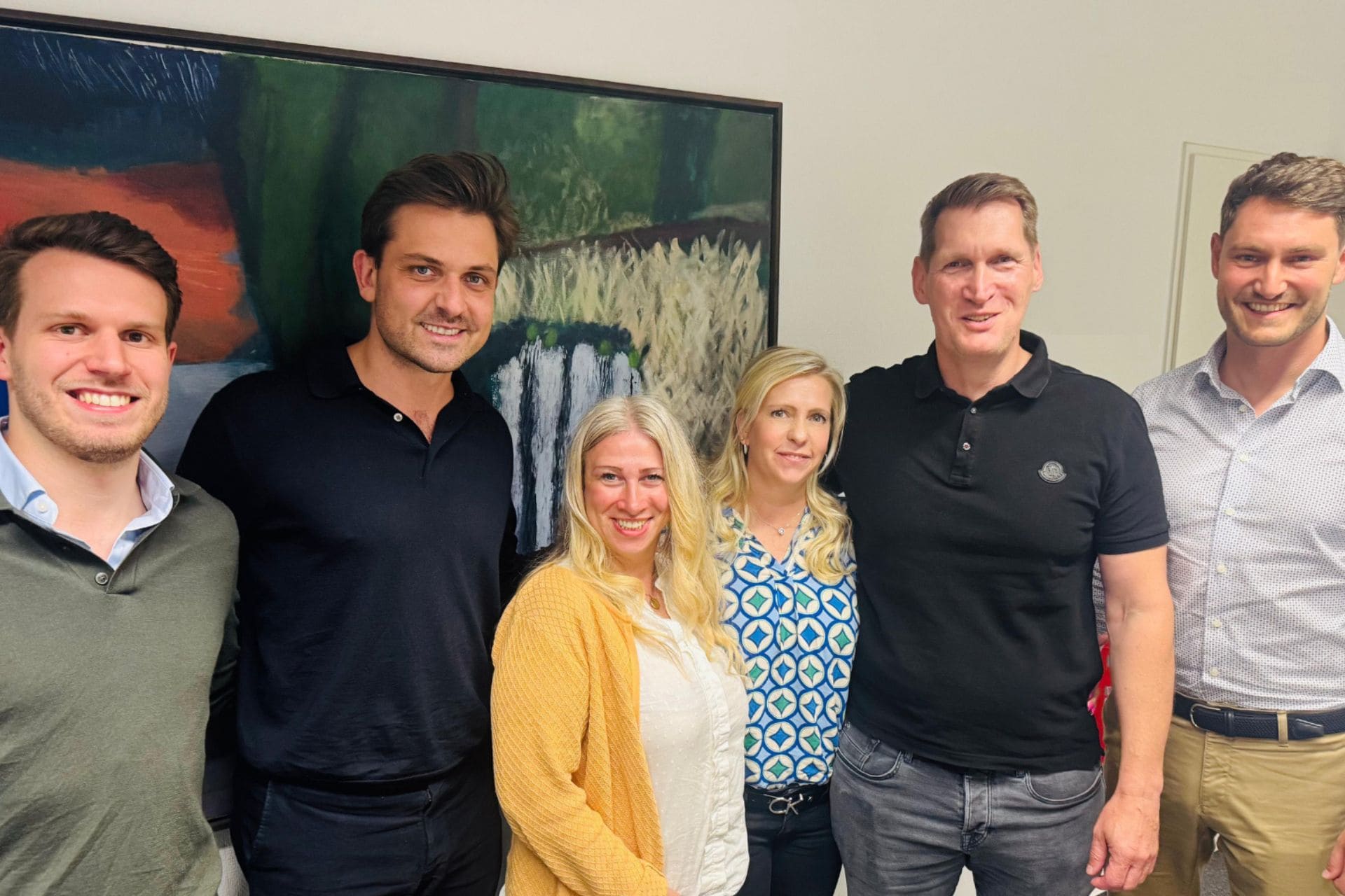 im Bild v.l.n.r.: Max Heisterkamp, Sören Beisswingert, Andrea, Yvonne und Thomas Rüdiger sowie Philipp Spögler